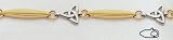 14kt Yellow & White Gold 7.25 Celtic Bracelet - SF282-725