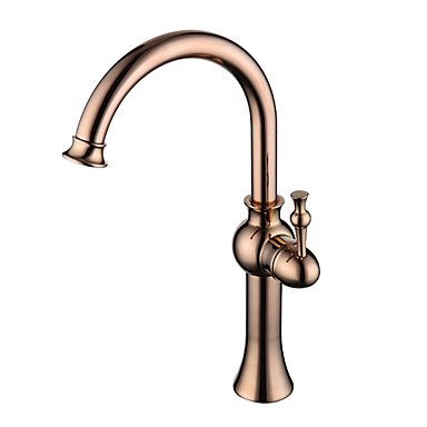 Antique Solid Brass Centerset Kitchen Faucet Rose Gold Finish