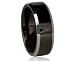 Ein schwarzer Wolframring (Tungsten), Ehering Verlobungsring mit gratis Gravur