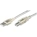 Wentronic USB Kabel (A-Stecker auf B-Stecker) transparent 1m