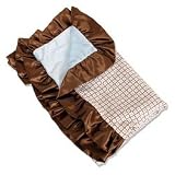 Blue Square Satin Ruffle Blanket by Caden Lane