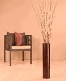 Shopping The Globe 25 Inch Bamboo Cylinder Floor Vase (Floral Not Included) - Dark Brown