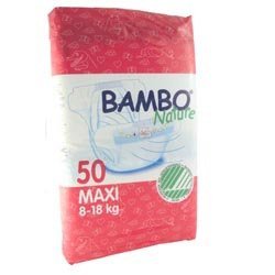 Bambo Nature® Ultra Absorbent Chlorine-Free Eco-Friendly Baby Diapers - Size 4 Maxi - Fits 17.5 to 39 lbs - 50 Count (Pack of 2)