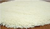 Safavieh Shag SG140A Honey White Handmade Rug 4 Round