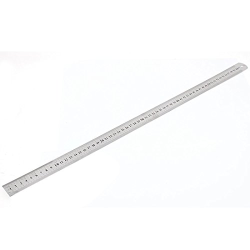 uxcell® Stainless Steel Double Side Measuring Straight Edge Ruler 60cm 24 Inch