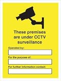 Stewart Superior Outdoor Sign These Premises are under CCTV Surveillance Foam PVC W400xH300mm Ref FB073