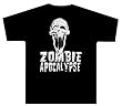 ZOMBIE APOCALYPSE - White Skull - Black T-shirt