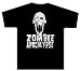 ZOMBIE APOCALYPSE - White Skull - Black T-shirt