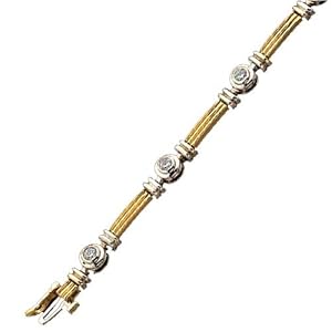 Two Tone Diamond Lavish Fancy Bracelet