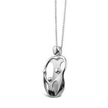 Loving Family® Sterling Silver Pendant - Mother and 3 Children