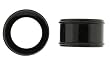 Large Gauge - 32mm / 1 1/4in - Super Acrylic Flesh Tunnels - Black - Sold as a Pair