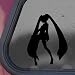 Vocaloid Hatsune Miku Black Sticker Decal Cosplay Wig Wall Black Sticker Decal