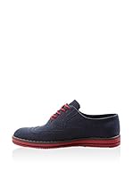 Deep Corner Zapatos Oxford (Azul Marino / Rojo)