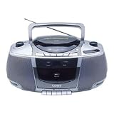 Coby CX-CD248 Portable Boombox with CD Player, Cassette Deck, and AM/FM Tuner