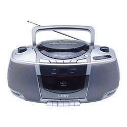 Coby CX-CD248 Portable Boombox with CD Player, Cassette Deck, and AM/FM Tuner