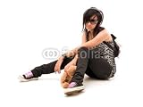 Wallmonkeys Peel and Stick Wall Decals - Beauty Emo Girl - 24