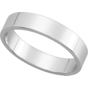 Genuine IceCarats Designer Jewelry Gift Platinum Wedding Band Ring Ring. 04.00 Mm Flat Band In Platinum Size 10