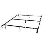 Heavy Duty Adjustable Metal Queen and Full Size Bed Frame With Center Support