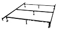 Adjustable Metal Queen & Full Size Bed Frame With Center Support