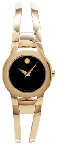 Movado Women's Amorosa Gold-Tone Stainless Steel Bangle Bracelet Watch #0604758