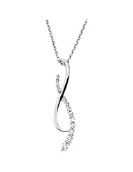 14K White Gold Diamond Journey Pendant - 0.75 Ct. -- LIFETIME WARRANTY