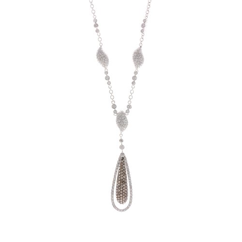 14k WG 4.24 Carat White Champagne Diamond Oval 