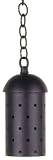 Black Cast Luminum Hanging Cylinder