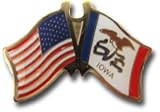 Iowa - State Friendship Pin