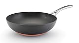 anolon fry pans-Anolon Nouvelle Copper Hard Anodized Nonstick 12-Inch Open Stir Fry