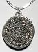 The Gnostics were members of a group of religious sects that flourished between 250 B.C.E. & 400 C.E. The symbols give the wearer good health, love, strength, wealth, & protection from evil. Oblong shaped; double-sided. Comes with a 24" silvertone chain. Approx. 1" wide x 1 3/8" long.