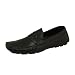 Natazzi Hand Made Mens Shoes Designer Driving Moccasin Men's Leather Loafer Slip-On Model Versus L-210 Black