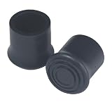 Cosco Ability Care 1.125 Inch Replacement Walker Tips, Black (2 Tips) (Pack of 3)