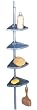 Wenko 3208011100 Teleskop-Duschecke Easy - 4 Ablagen, 8 Haken, Aluminium, Kunststoff, 26 x bis 265 x 19.5 cm, Rohr-� 1,9 cm, silber