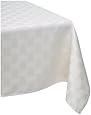 Reflections 60 by 102-Inch Oblong / Rectangle Tablecloth, Pearl