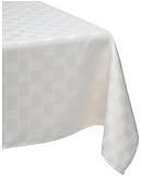Reflections 60 by 102-Inch Oblong / Rectangle Tablecloth, Pearl