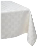 Reflections 60 by 120-Inch Oblong / Rectangle Tablecloth, Pearl