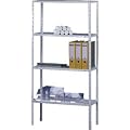 Stahlregal (4 Boeden * Weiss * H x B x T: 150 x 75 x 30 cm)