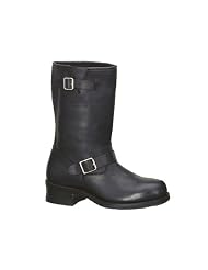 AdTec Mens Engineer Boot. Black Leather. Motorcycle, Work Safety Boots. Medium Sizes.... by AdTec