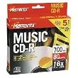 Memorex 40x Write-Once CD-R For Audio - 5 Pack, Jewel Cases