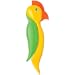 Boston Warehouse Parakeet Garlic Press - Yellow/ Green/ Orange