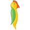 Animal House Parakeet Garlic Press - Yellow/ Green/ Orange