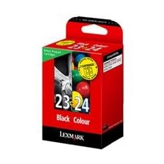 Lexmark 18C1419E 23/24 Tintenpatrone schwarz und farbig Standardkapazit�t 2er-Pack R�ckgabe