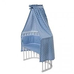 Nestbaugl�ck BettSet f�r Beistellbett, Sterne hellblau