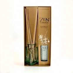 Enchanted Meadow Zen Garden Aromatherapy Natural Fragrance Reed Diffuser Gift Set in Tea... from Home Fragrance