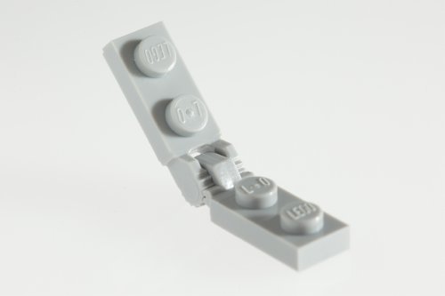 100x Lego Medium Stone Grey (Light Grey) 1x2 Plate Bracket sets Super Pack