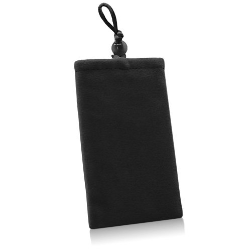 BoxWave Apple iPhone Case - BoxWave Velvet iPhone Pouch, Slim-Fit Carrying Sleeve (Jet Black)