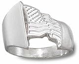 Flag Waving 5 / 8 &acute; Men &acute; s Ring Size 10 1 / 2 - Sterling Silver Jewelry - B0000DGSXC