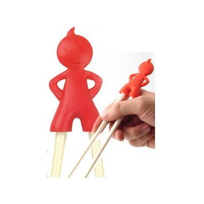 Boy/Red Chopstick Kid Chopstick+Holder by Fred