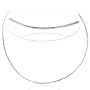 Sterling Silver Round Omega Necklace 17"
