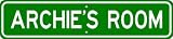 ARCHIE ROOM SIGN - Personalized Gift Boy or Girl, Aluminum